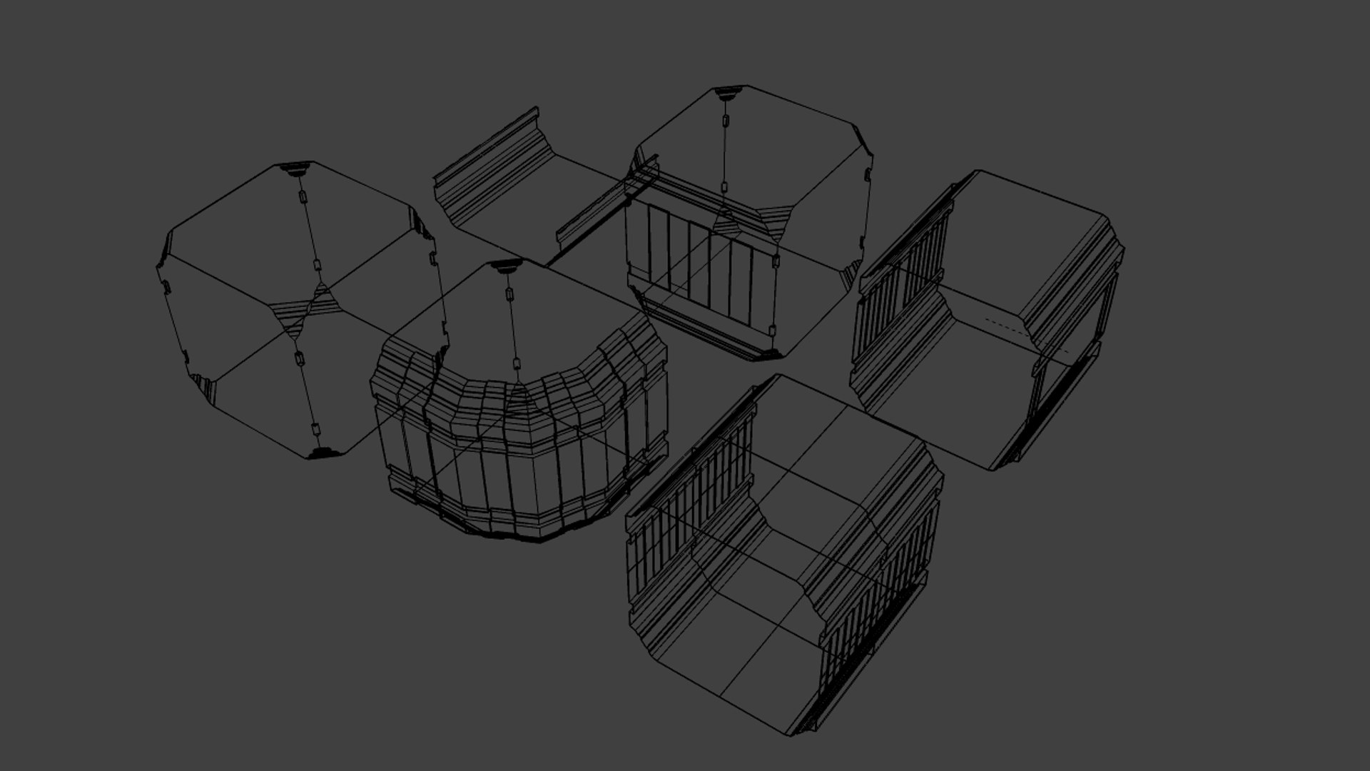 modular corridors 3d 3ds