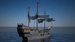 old ship 3d c4d