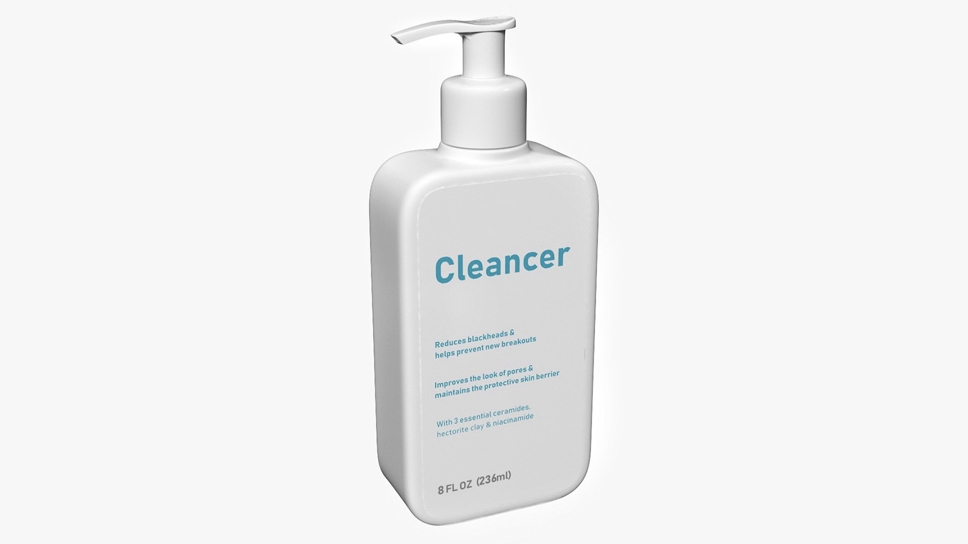 Cleanser Dispenser Bottle 236 ml 3D model preview