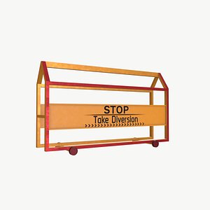 Traffic barricade 3D model