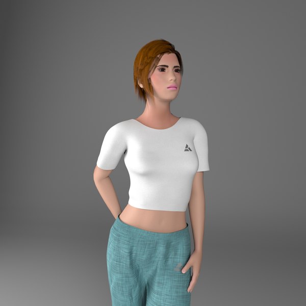 3D middle girl rig