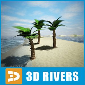 palm tree trachycarpus 3d 3ds