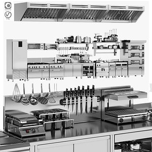 Set of equipment for cafes and restaurants model