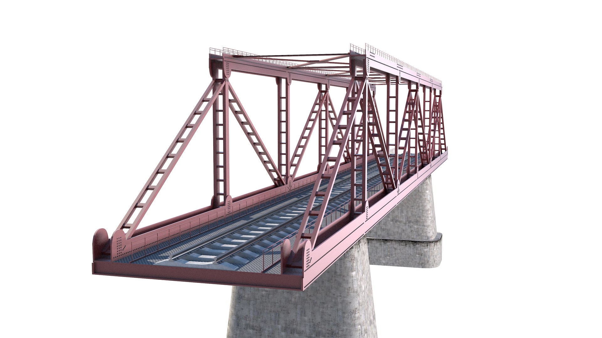 Railway Bridge 3D model - TurboSquid 1833351