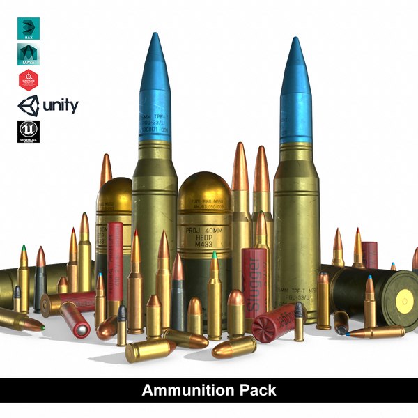 3D Bullet Cartridges Pile model - TurboSquid 1926693