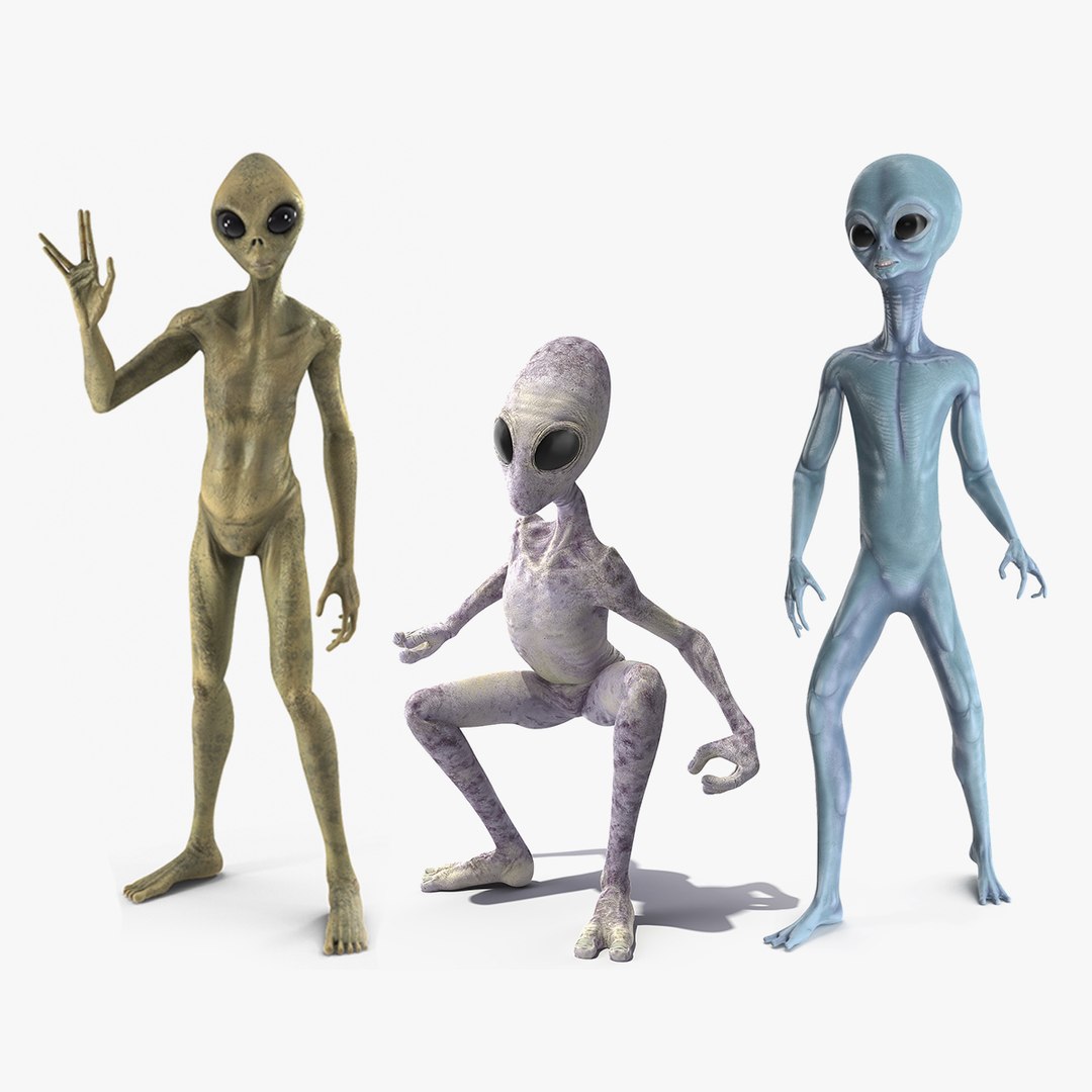 Humanoid Aliens Rigged Collection 2 3D model preview