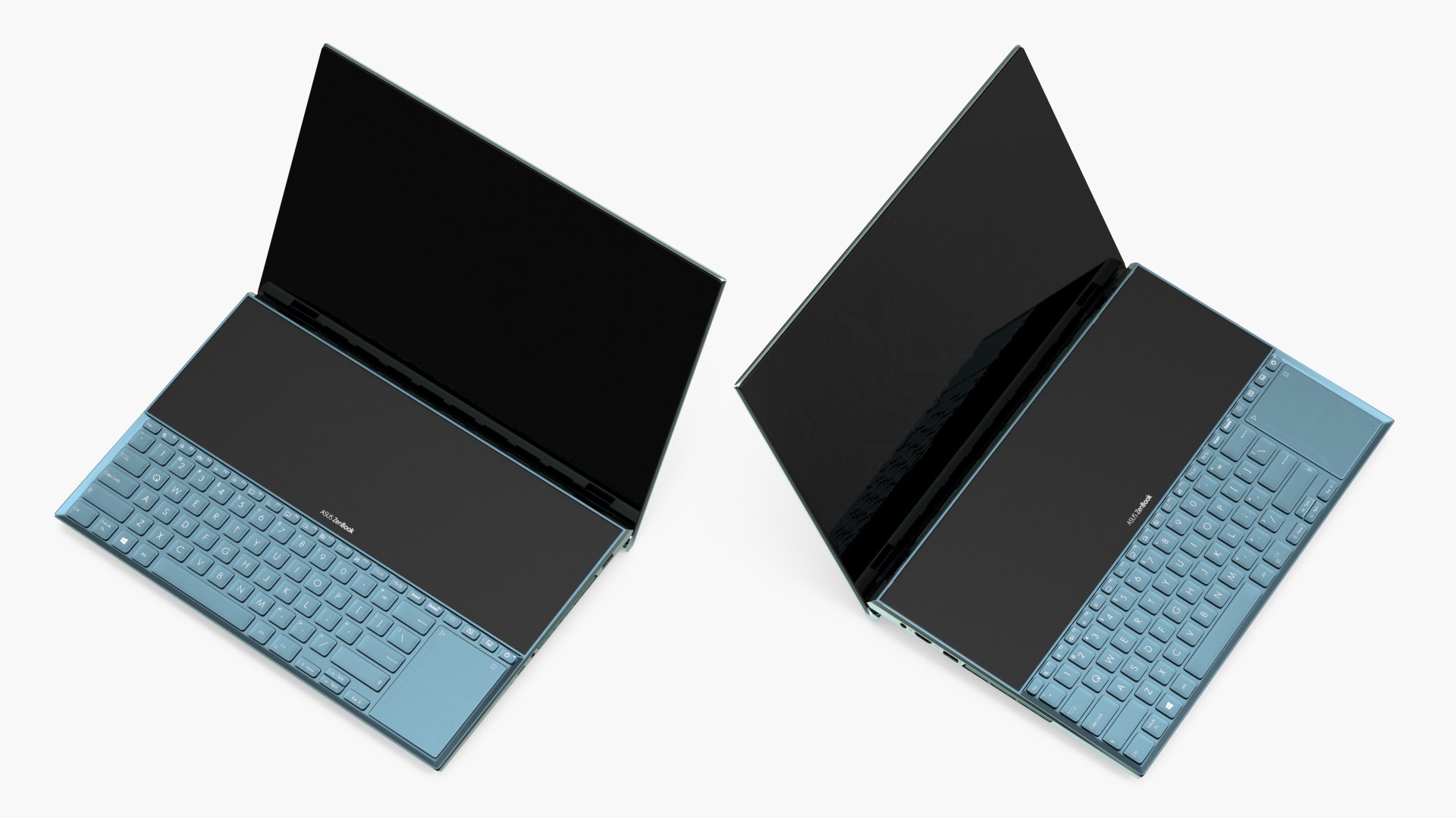 Asus Zenbook Pro Duo Laptop Rigged 3D model preview