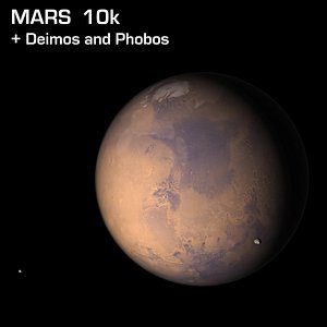 mars 10k deimos phobos 3D model
