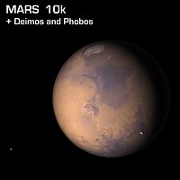 Mars 10k with Deimos and Phobos