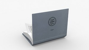 Book Rigged and Animated 3D model