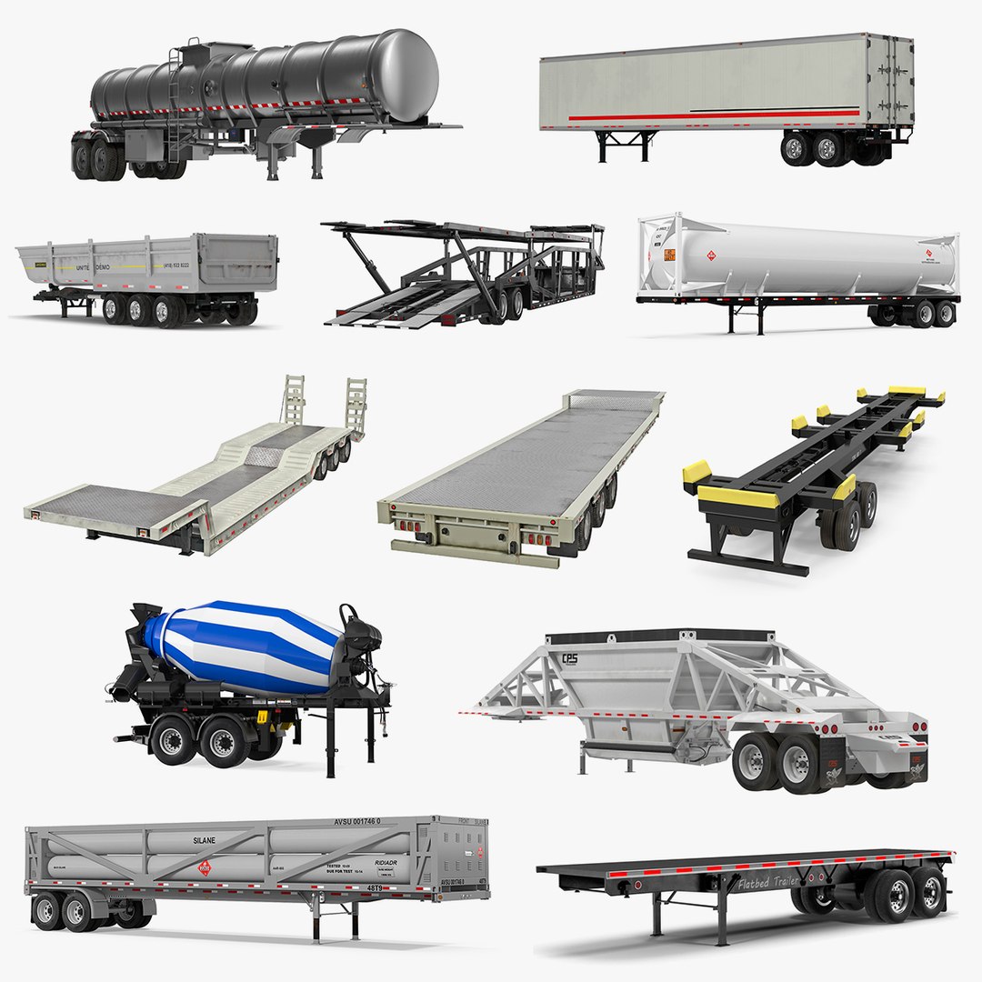Trailers 3D Models Collection 6 3D model preview