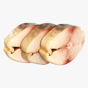 3D Smoked mackerel slices