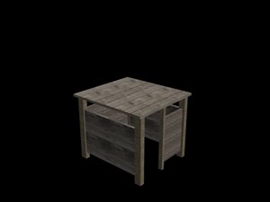 free wooden hanging 3d model