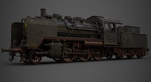 3D model steam locomotive