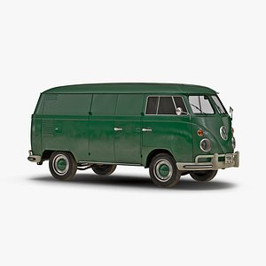 volkswagen type 2 panel 3d c4d
