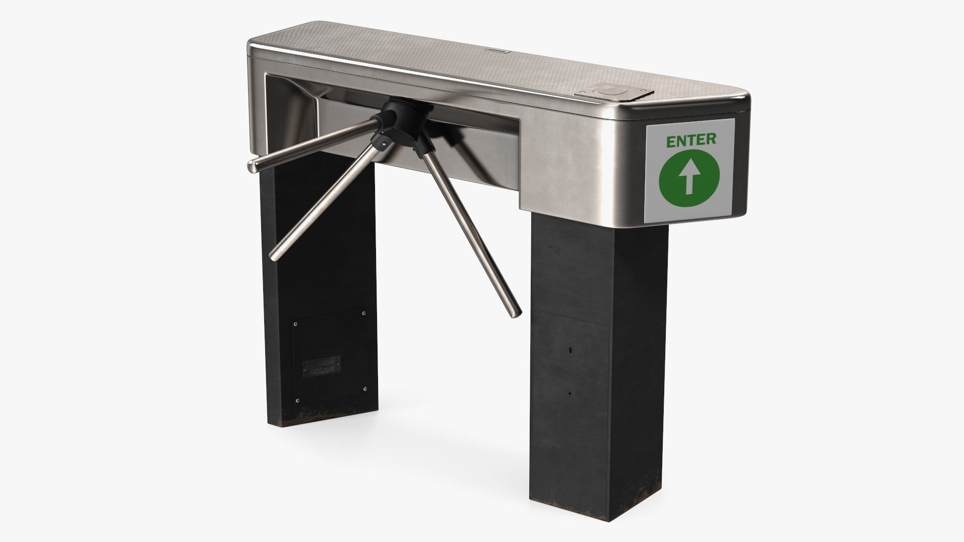 Turnstile Security Gate 3D model preview