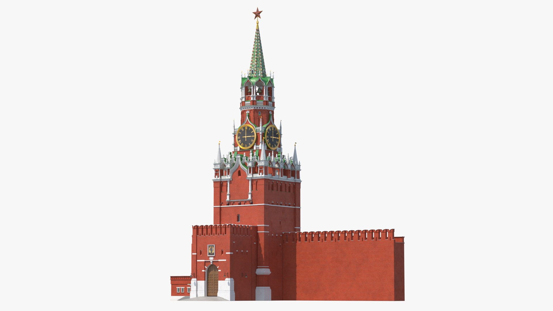 Спасская башня Кремля 3д модель