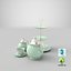 3D Tea Set model