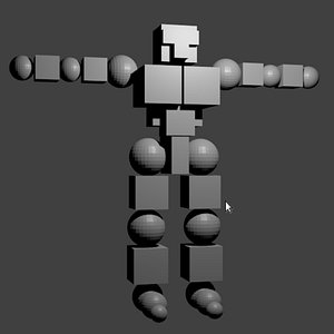 Robot With Bones Movement Blend FBX