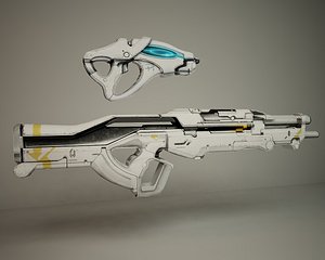 sniper automatic 3d c4d