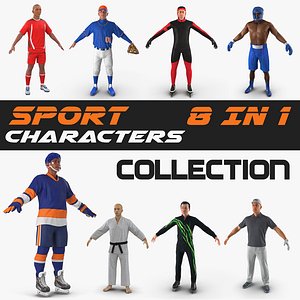 sport characters 3D model