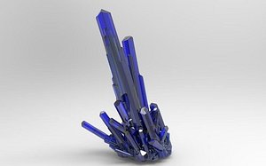 Crystal Emerald Gem 3D Model Quartz 03
