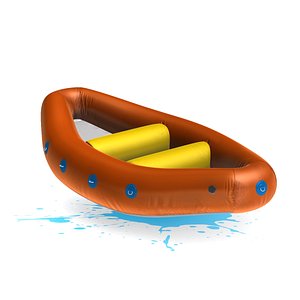 3D dinghy fully unwrapped