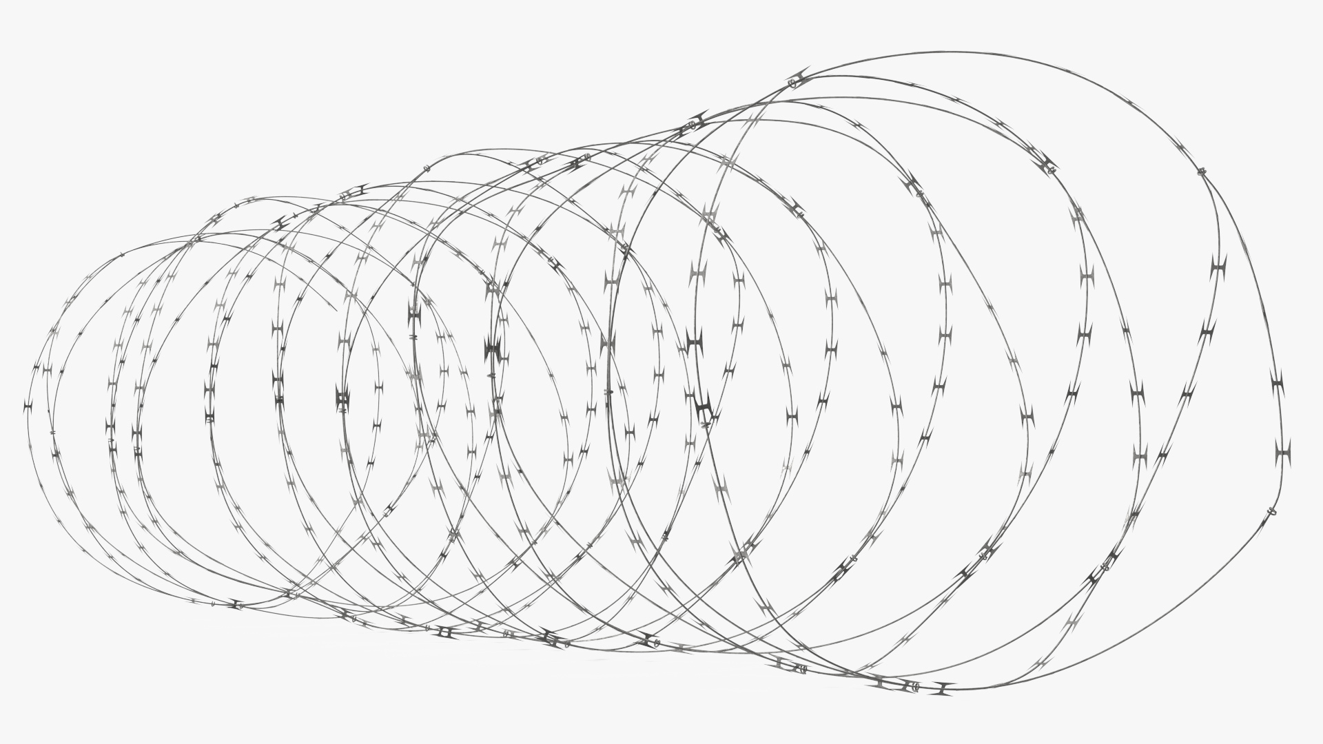 Concertina Razor Wire Coil Obstacle3D模型 TurboSquid 1714192