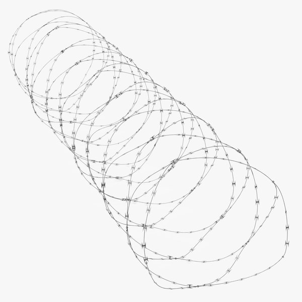 3D Concertina Razor Wire Coil Obstacle model