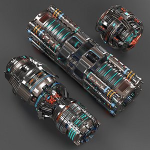 Sci Fi Mega Elements KITBASH - SUBDIVISION READY - pack 3