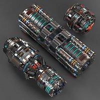 Sci Fi Mega Elements KITBASH - SUBDIVISION READY - pack 3