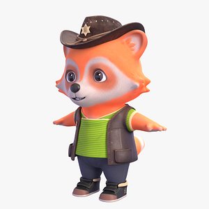 3D Catoon Fox model