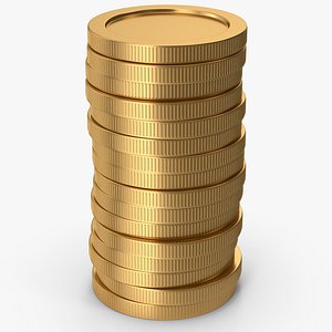 3D model Stack Of Gold Coins