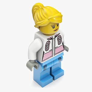 3D Minifigure LEGO Teenager Girl model