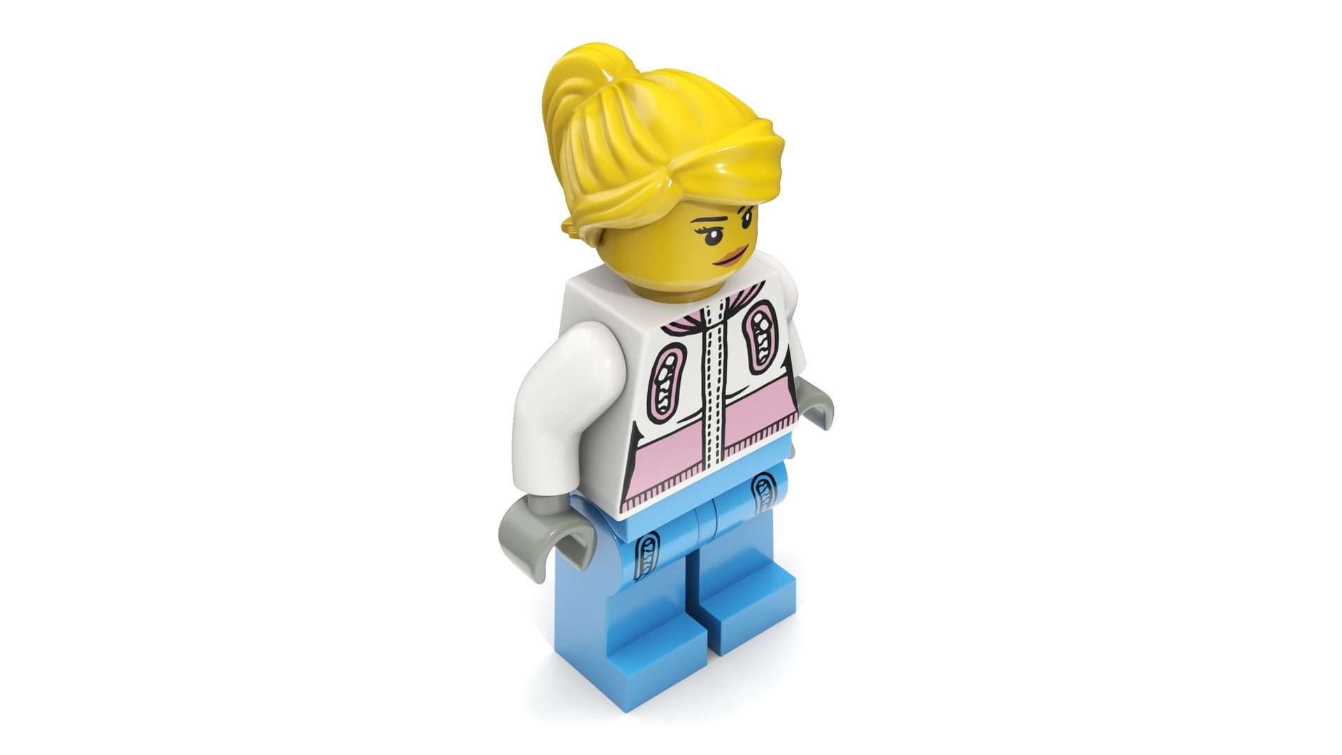 Minifigure LEGO Teenager Girl 3D model preview