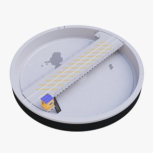 3D railway turntable model