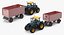 3D tractor dump trailer new