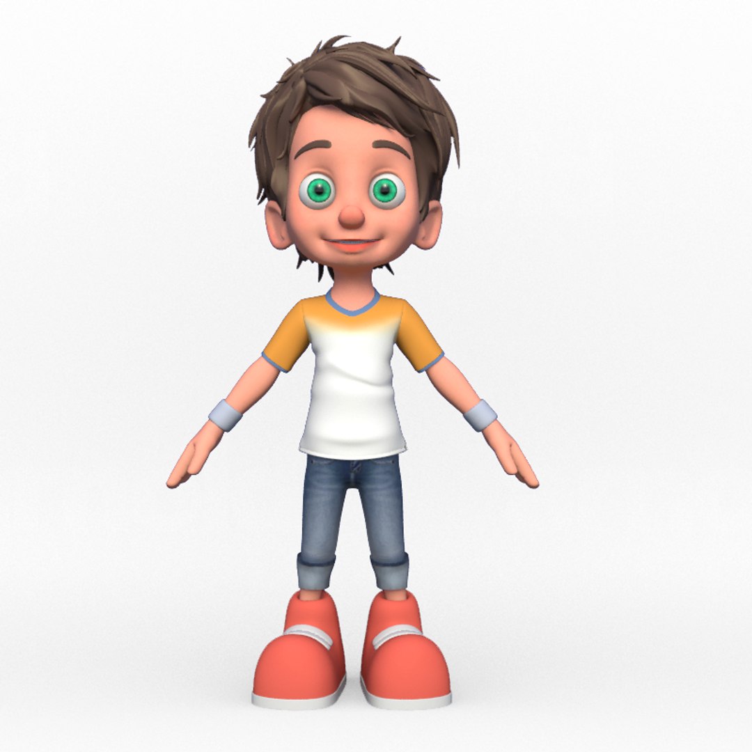 3D Cartoon Boy V1 - TurboSquid 1323570