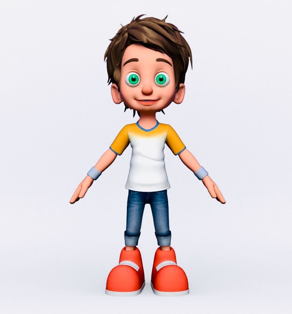 3D Cartoon Boy V1 - TurboSquid 1323570