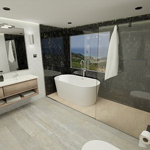 Modern Bathroom Design 3D model