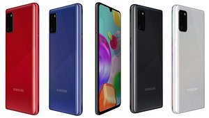 3D Samsung Galaxy A41 All Colors Low Poly