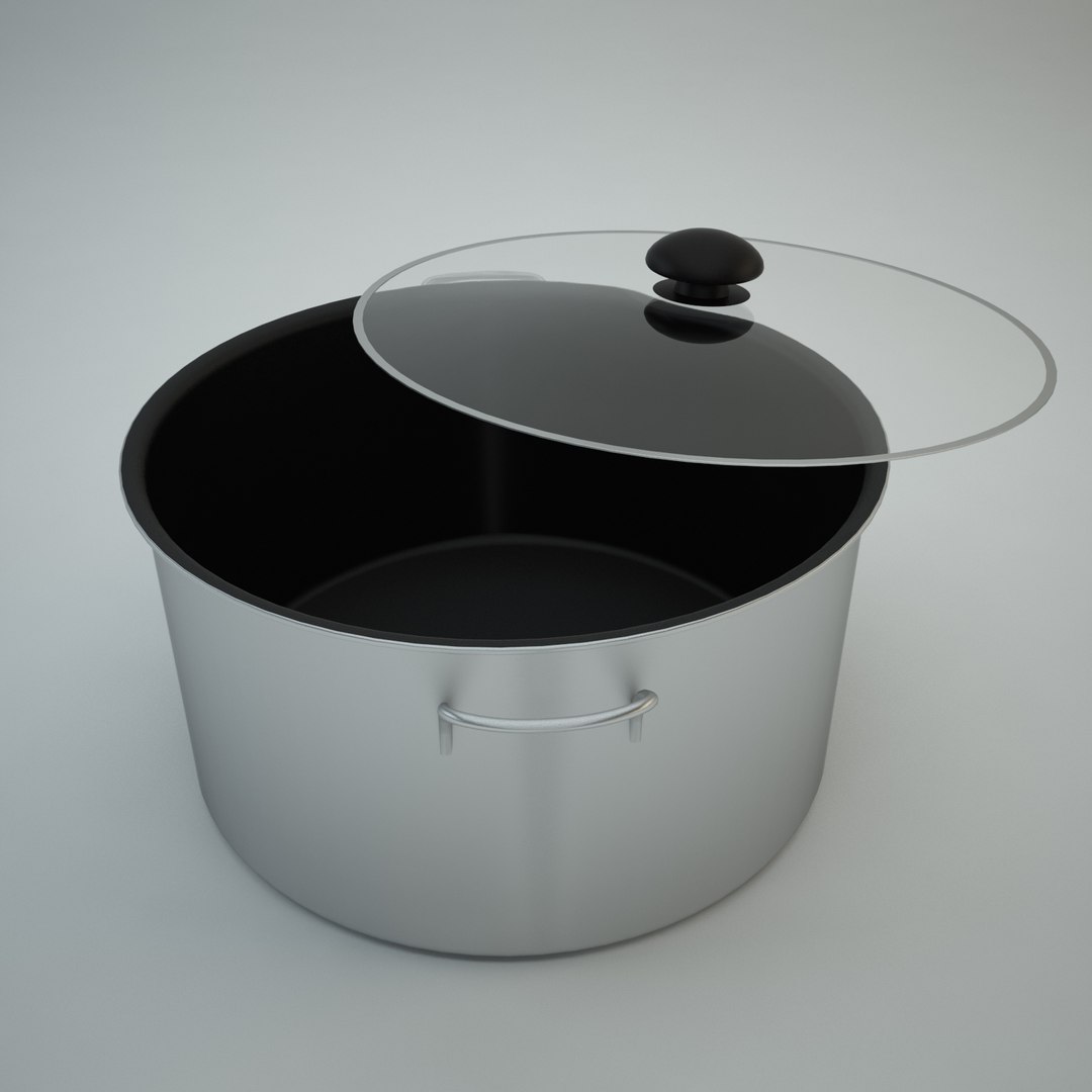 cooking pot glass 3d model