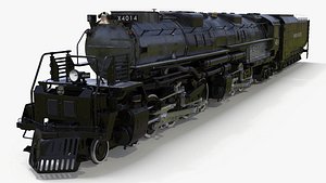 3D model Locomotive Big Boy with Trailed Tender