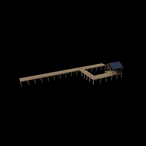 dock structure 3D model model