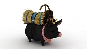 Cartoon pig 3D model