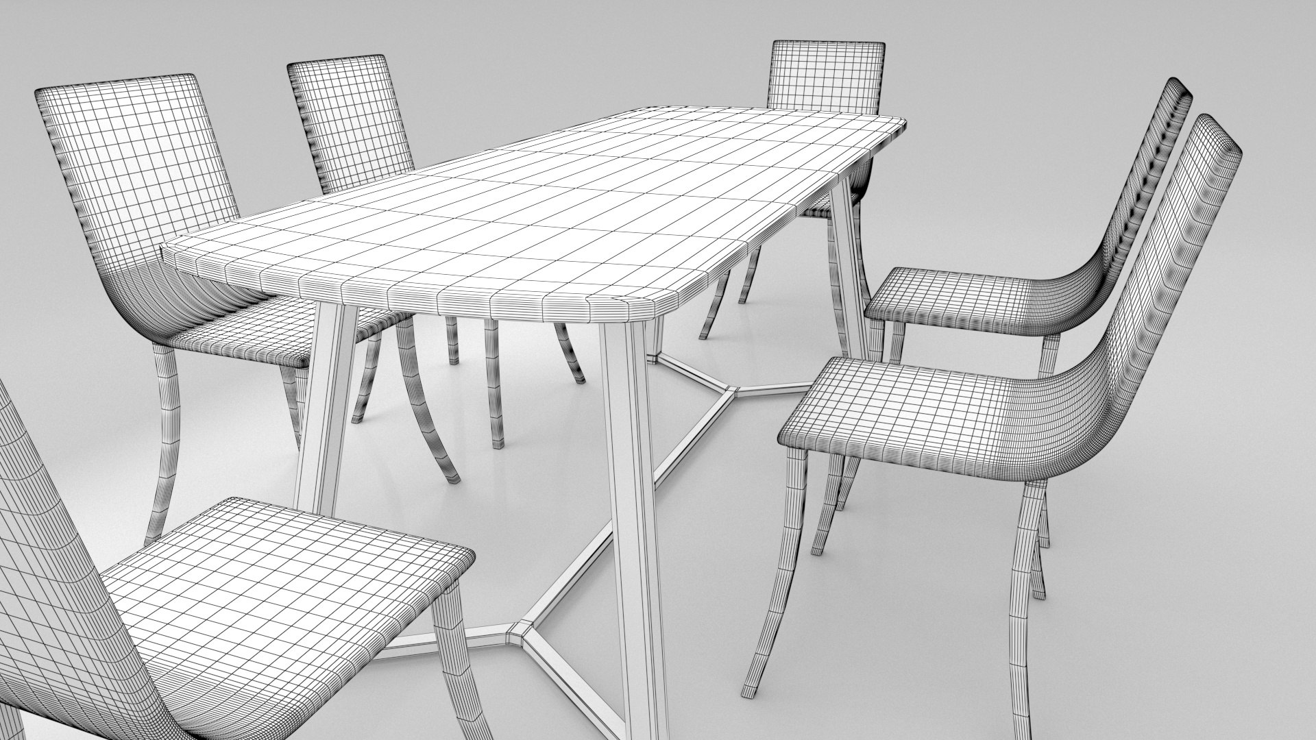 Dinner Table 3D - TurboSquid 2048863