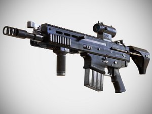 3D fn scar - details model