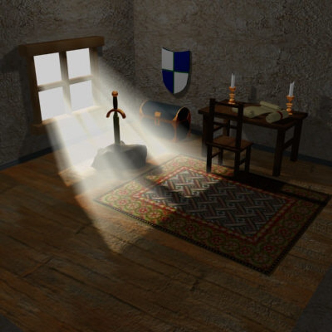 Environment Table Sword 3d Model