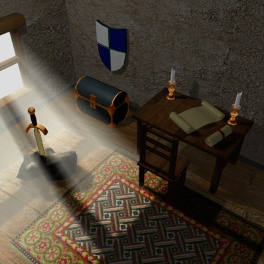 Environment Table Sword 3d Model