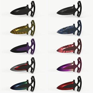 Shadow Dagger Knifes Set 3D